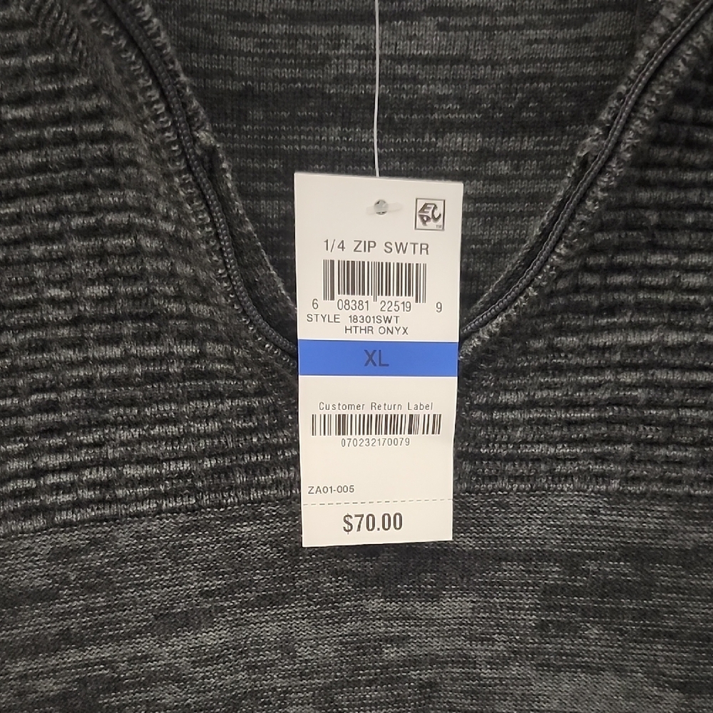 Alfani Men's Zip-Up Sweater in Onyx